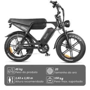 Bicicleta Elétrica V8 Pro ficha tecnica