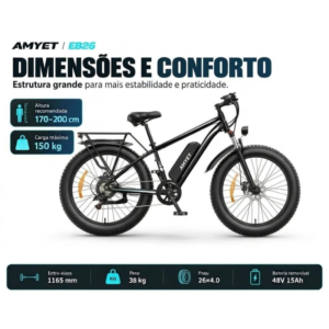 Ficha tecnica Bicicleta Elétrica Marca Amyet Modelo EB 26