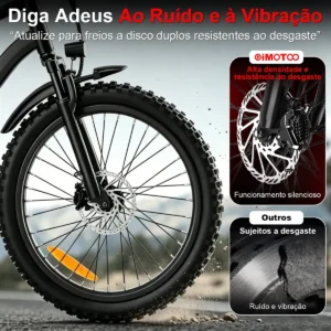 Pineu de uma Bicicleta Elétrica Oimotoo S8 500w